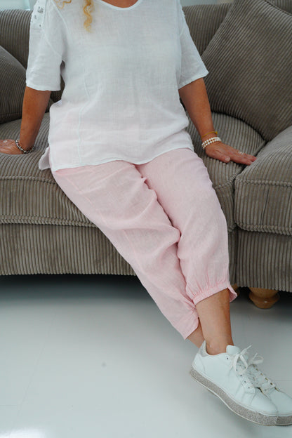 Leinenhose in Rosa (38-42+)