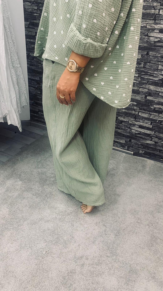 Musselin Hose in Khaki (42-46)