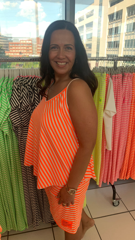 Top gestreift Neonorange (38-42)