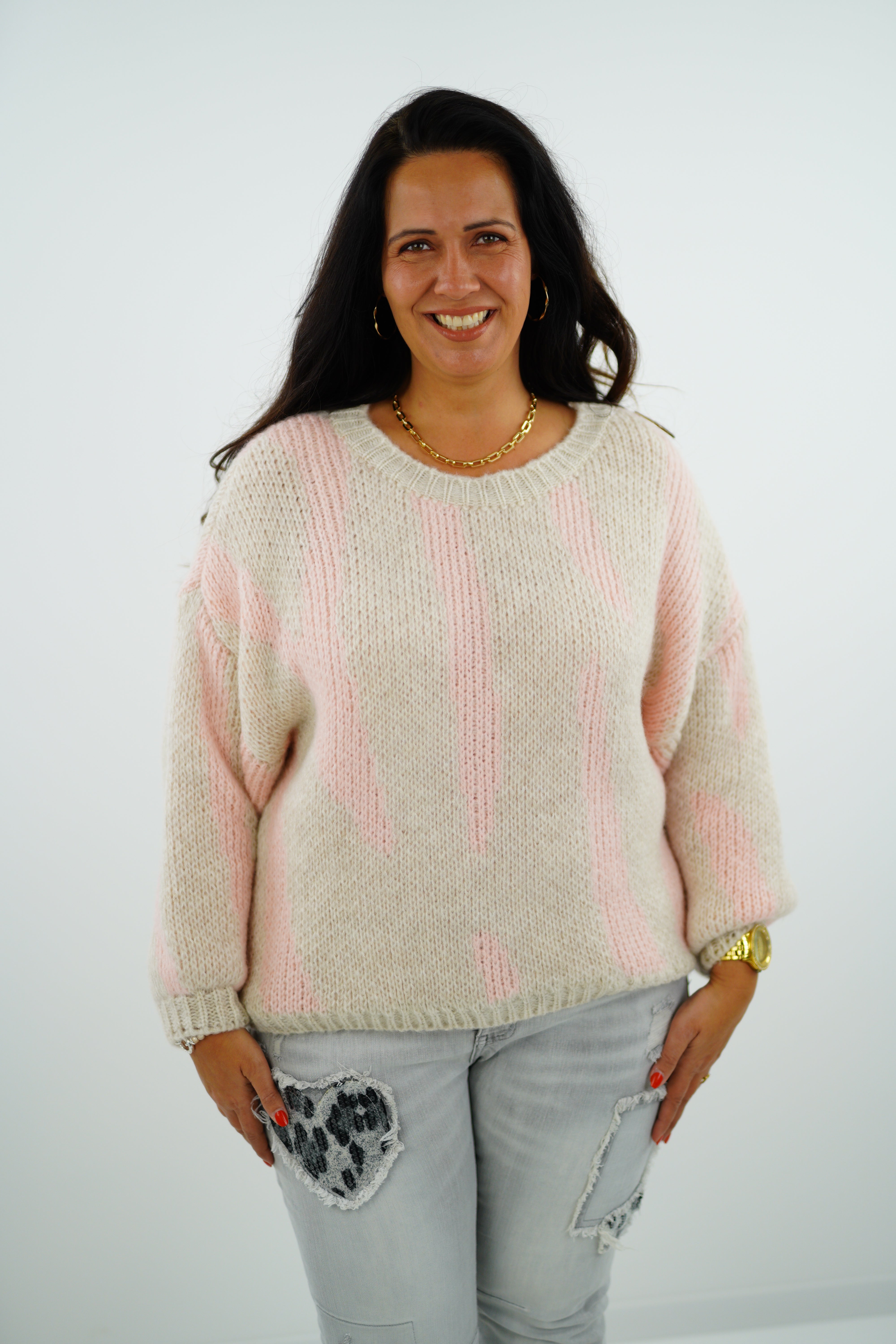 Pullover "Leona" (38-44 Onesize) rosa-beige