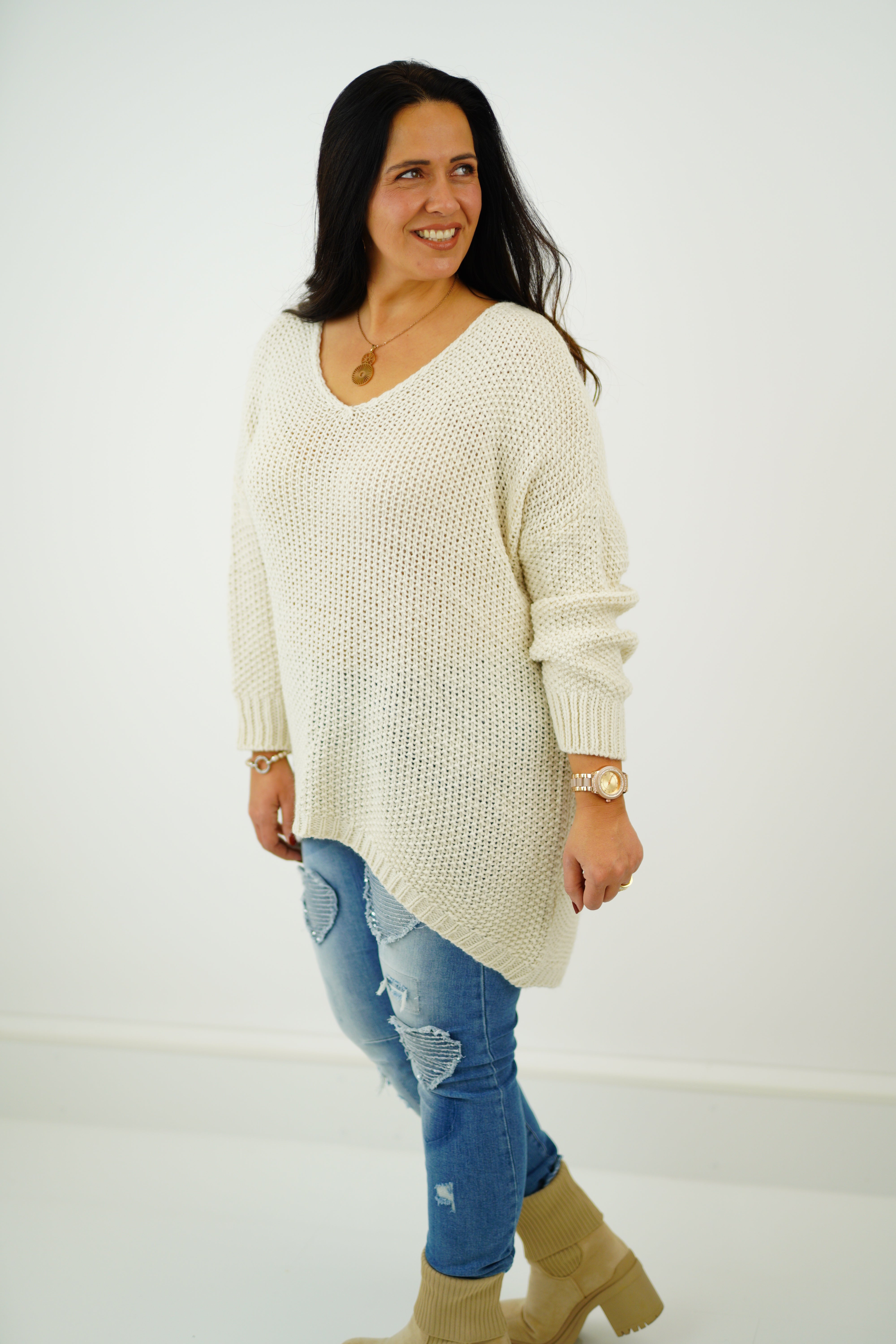 Pullover "Leonie" (42-46) ecru