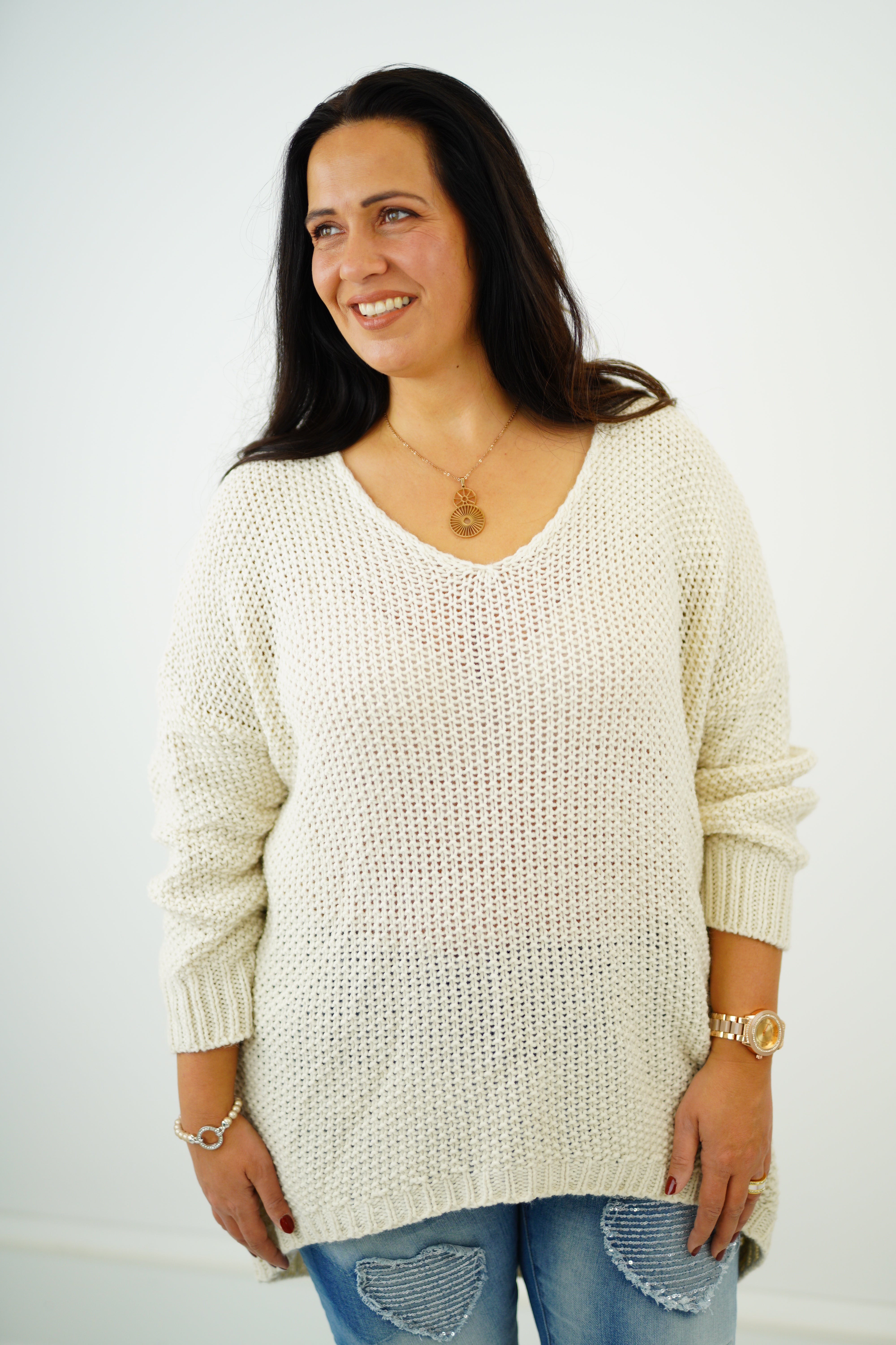 Pullover "Leonie" (42-46) ecru