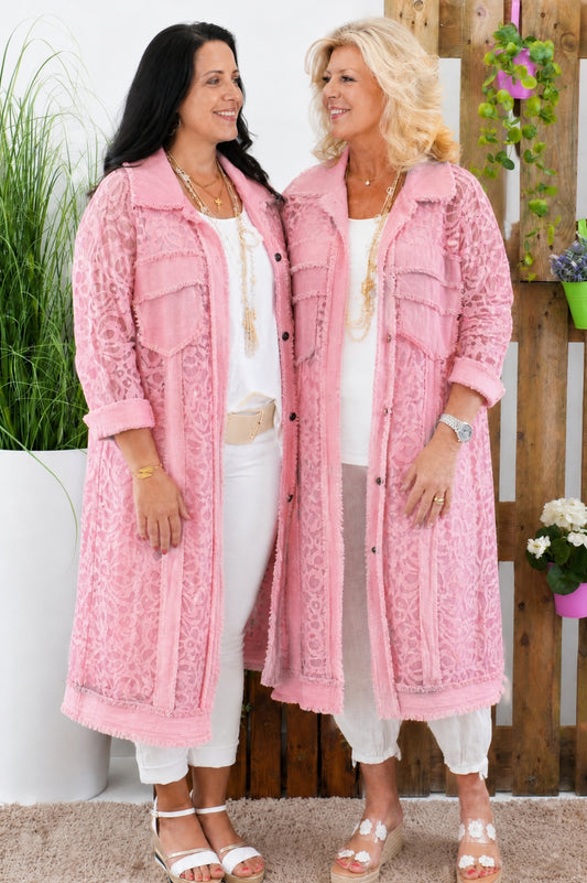 Mantel in Rosa (40-44) JETZT mit ca. 10 Werktagen Lieferzeit
