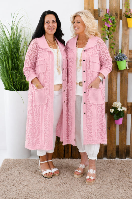 Mantel in Rosa (40-44) JETZT mit ca. 10 Werktagen Lieferzeit