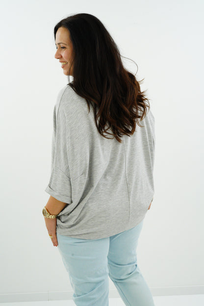 Shirt "Grey" (44-48) hellgrau