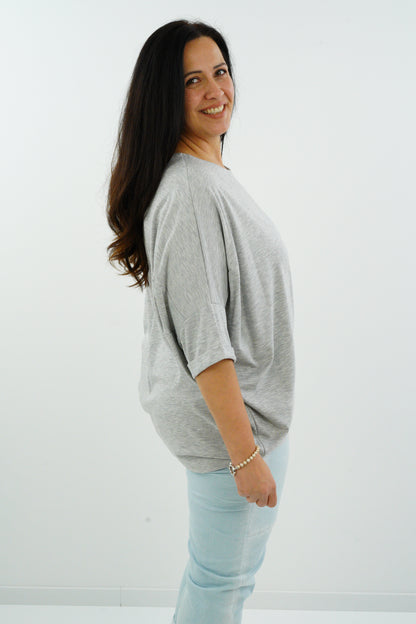 Shirt "Grey" (44-48) hellgrau