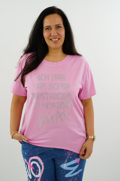 T-Shirt "Egal" (42-46) candyrosa