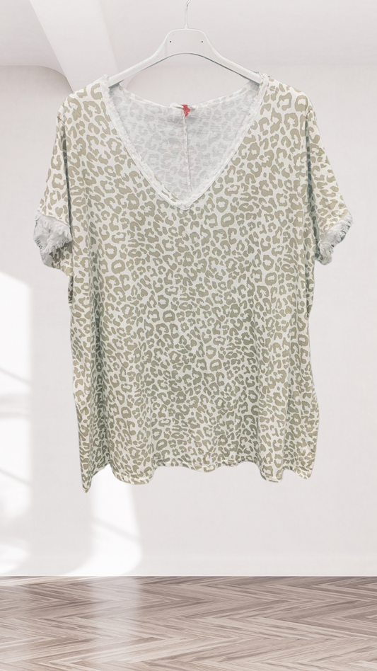 T-Shirt in Leo Beige (38-42)