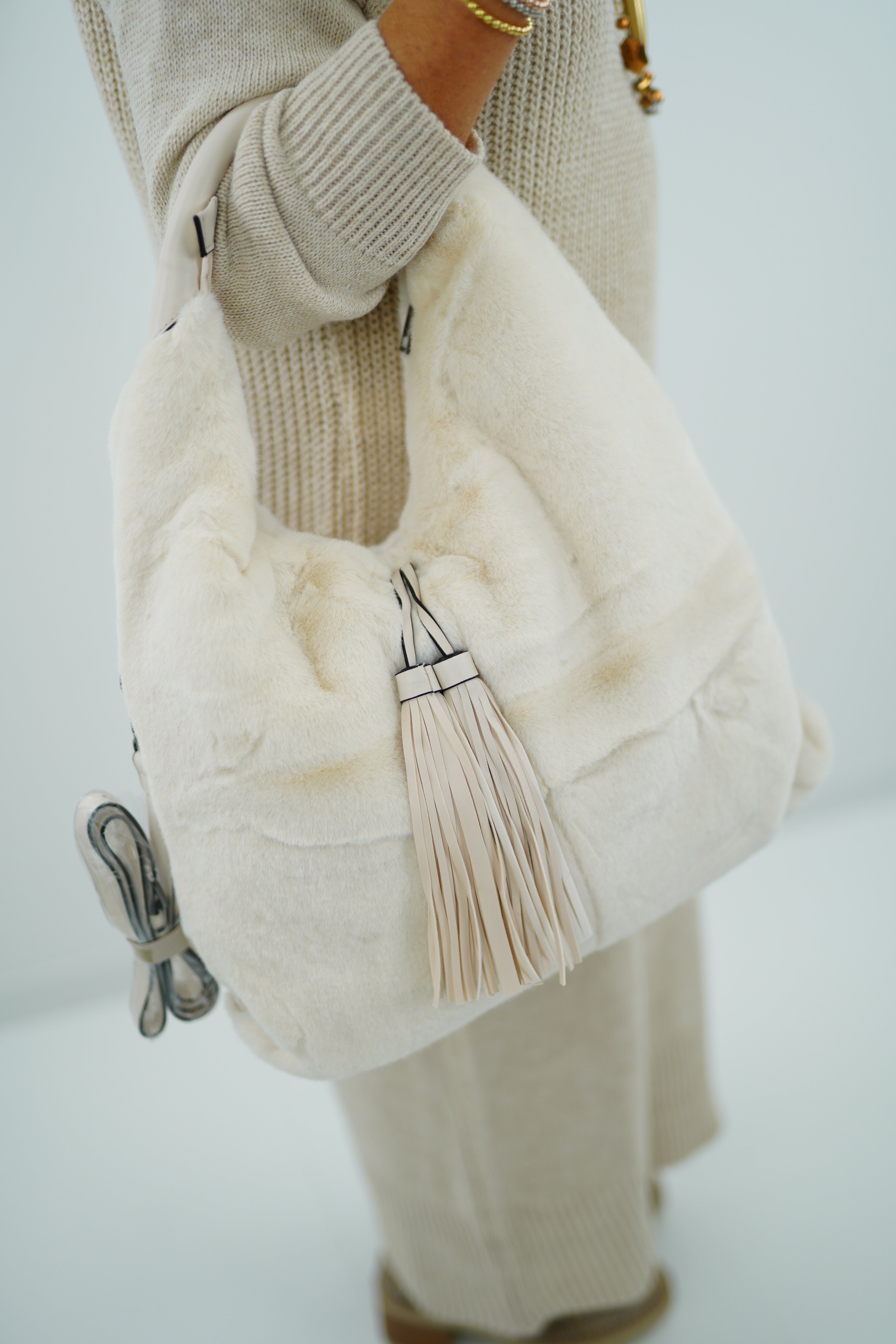 Stylische Tasche " Fashion" beige